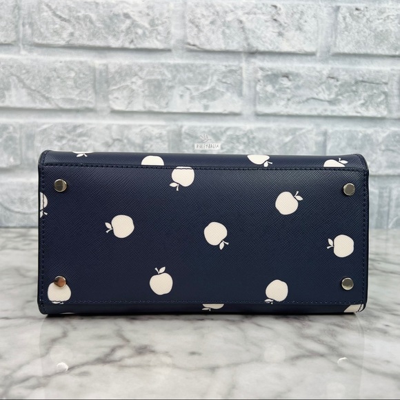 Kate Spade Staci Orchard Toss Apple Small Satchel Crossbody - Picture 6 of 11